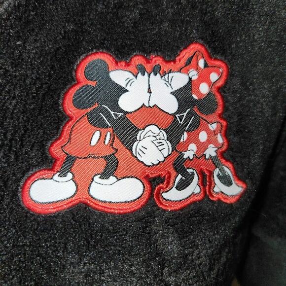 Disney Full Zip Fleece Mickey & Minnie Mouse Kissing Jacket, Small - Picture 4 of 5